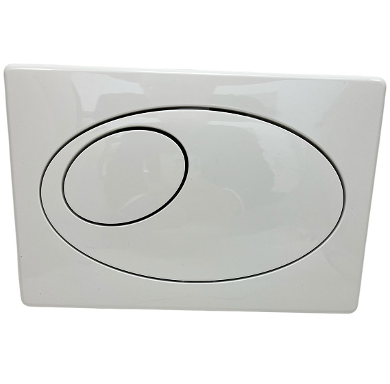 Schell WC-Betätigungsplatte Zweimengenspülung, ovale Betätigung, weiß 032631299