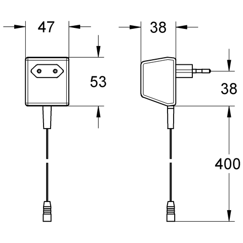 Grohe Steckertrafo 230V AC / 12 V AC 50 Hz 43016000