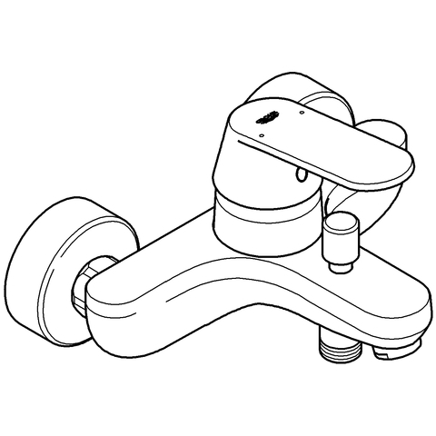 Grohe Eurosmart Cosmopolitan Einhand-Wannenbatterie chr DN15 Wandmontage 32831000