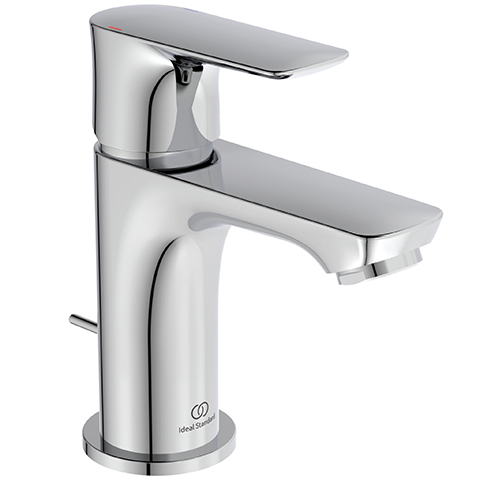 Ideal Standard Waschtisch-Armatur Connect Air, Piccolo, 5l/min. mit Ablaufgarnitur Ausladung 90mm, chrom A7014AA