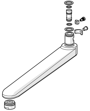 Hansa Auslauf L=235mm chrom 59910417
