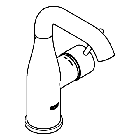 Grohe Einhand-Waschtisch-Batterie Essence chrom M-Size U-Auslauf glatter Körper 24176001