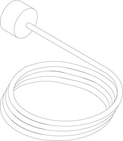 Bosch / Buderus Kabel Druckfühler 1000mm 8733703255