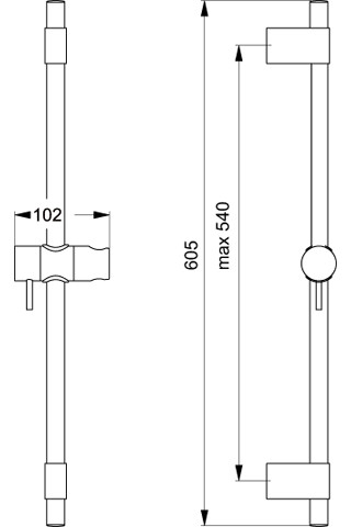 Ideal Standard Idealrain Pro Brausestange 600mm chrom B9848AA