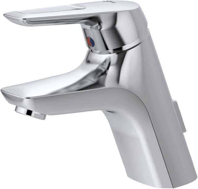 Ideal Standard Ceramix Blue Waschtischarmatur mit Ablaufgarnitur chrom, flexiblen Schläuchen A5646AA
