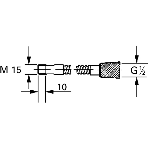 Grohe Brauseschlauch Metall 1/2"xM15x1 für Spültischbatterie 1500mm chrom 46092000
