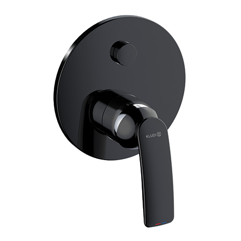 Kludi BALANCE UP-Wannenfüll-/Brause Einhandmischer Push Set mit Funktionseinheit mattschwarz/chrom 527598775