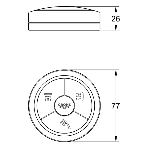Grohe Fernbedienung chrom 48113000
