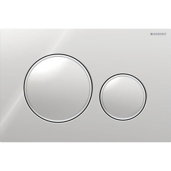 Geberit Sigma20 Betätigungsplatte, für 2-Mengen-Spülung hochglanz verchromt / mattverchromt 115.882.KH.1