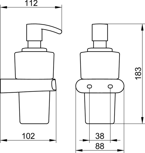 Keuco Lotionspender Elegance Opalglas, mattiert, lose 11653009000