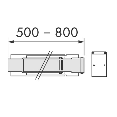 Vaillant Bogen 45 Grad turboTEC 60/100mm Luft-/Abgasführung, Alu, (2 Stück) 303809