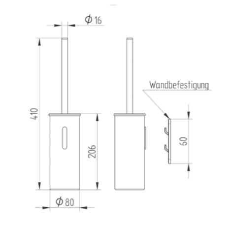 Avenarius Toilettenbürstengarnitur Wand und Standmodell, mit Eigenzentrierung 9002211010