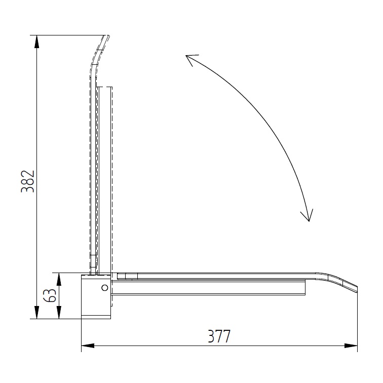 Avenarius Serie free living! Klappsitz H: 37,0 B: 37,5 T: 6,0mm 9004701010