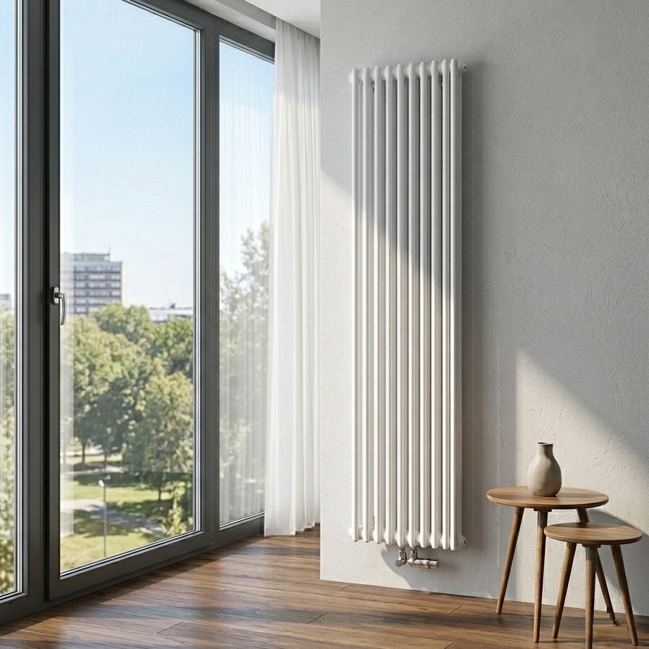 Zehnder Röhrenradiator Charleston 4-Säuler H: 200 L: 55,2cm, Modell 4200-12, weiß  ZC144512B115000