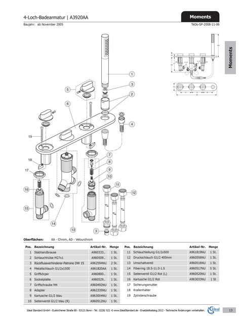 Ideal Standard Seitenventil Zst. G1/2 A960520NU