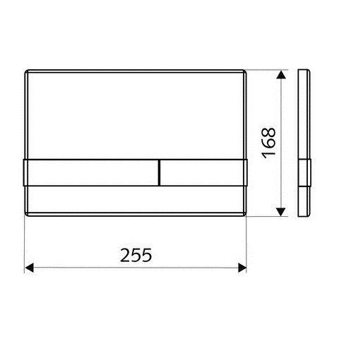 Schell WC-Betätigungsplatte LINEAR ECO Zweimengenspülung, mattchrom ohne Schell Logo 032856499