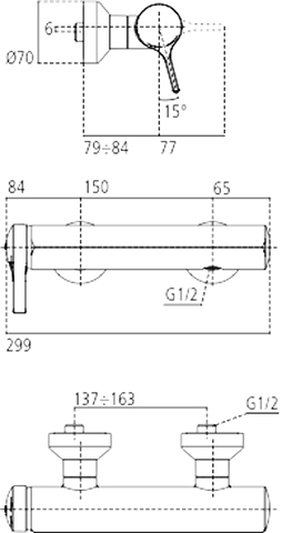 Ideal Standard Melange Brausearmatur Aufputz chrom A4269AA