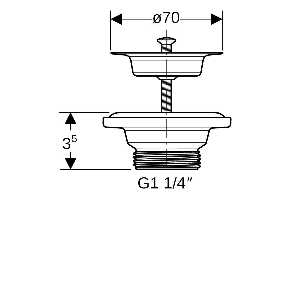 Geberit Ablaufventil zu UP-Geruchsverschluss für Waschbecken 241.503.00.1