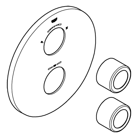 Grohe Rosette chrom für Thermostate 47987000
