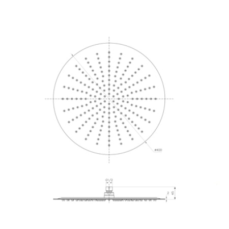 Avenarius Regenbrause 400 x 2mm 9006923016