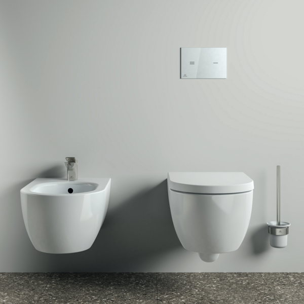 Ideal Standard WC-Bürstengarnitur Conca, rund, silber T4495GN