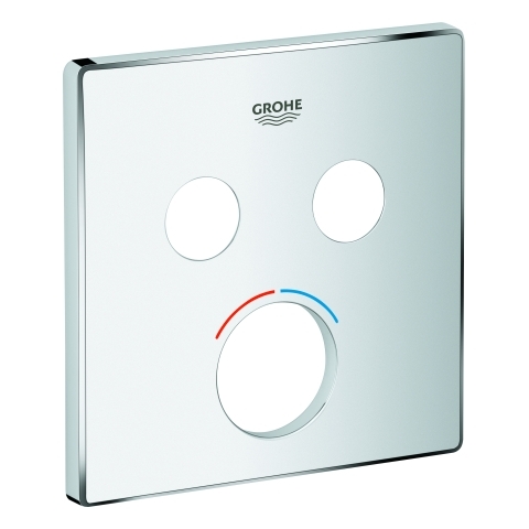 Grohe Rosette eckig für Mischer mit 2 Absperrventilen chrom 46995000