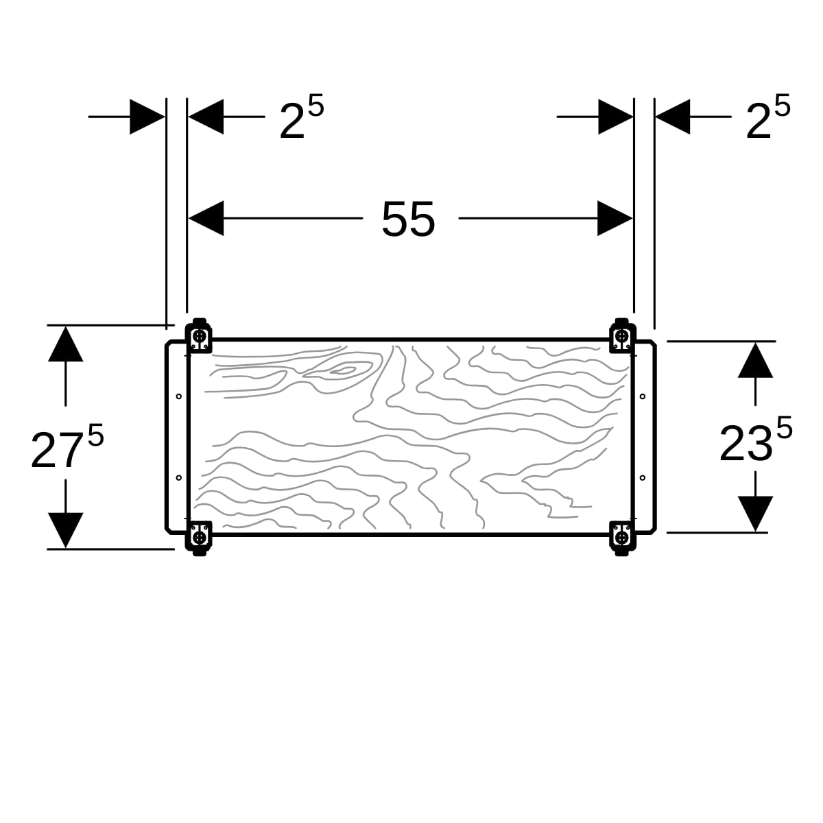 Geberit Duofix Montageplatte aus Holz tiefenverstellbar 111.788.00.1