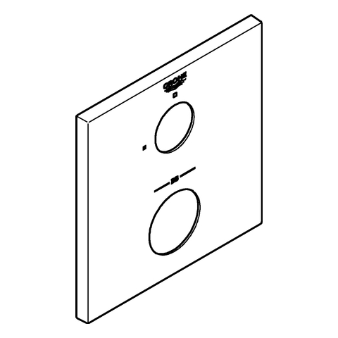 Grohe Rosette eckig für Thermostat-Fertigmontagesets chrom 49109000