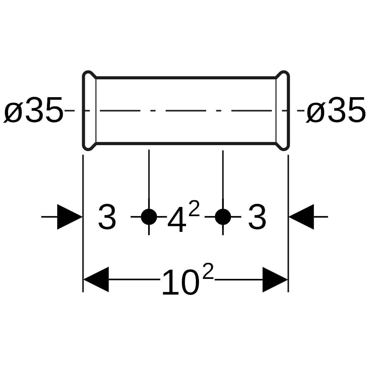 Geberit Mapress Edelstahl Schiebemuffe d35 (LABS-frei) 82106