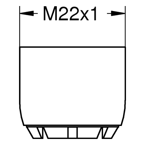 Grohe Strahlregler für offene Warmwasserbereiter M22x1 chrom 46163000
