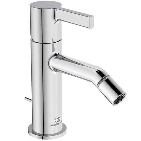 Ideal Standard Bidetarmatur JOY, mit Ablaufgarnitur Ausladung 110mm, chrom BC784AA