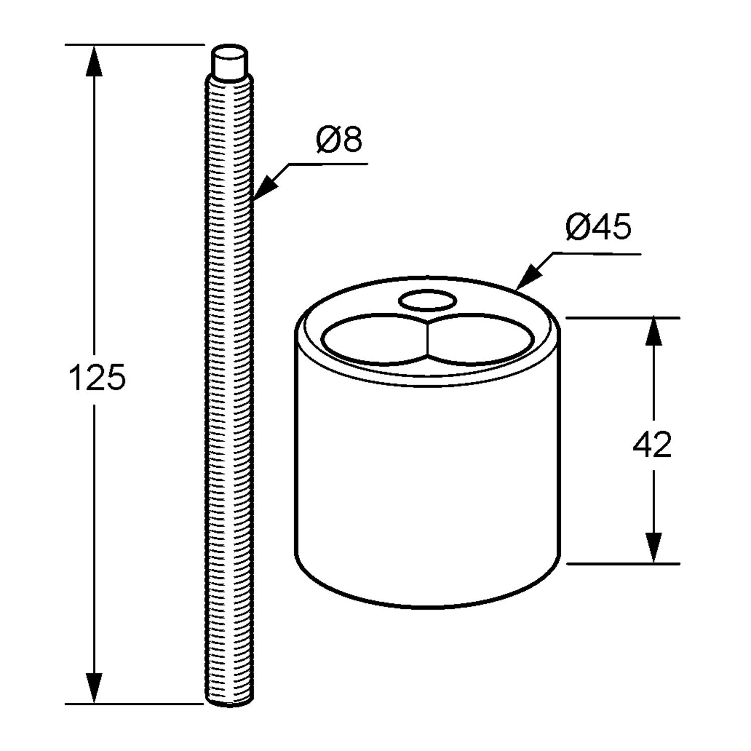 Kludi Verlängerung zu Logo-Mix Spültisch-Einhandmischer, chrom 7676005-00