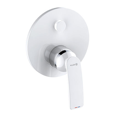 Kludi BALANCE UP-Wannenfüll-/Brause Einhandmischer Push Set mit Funktionseinheit weiß/chrom 527599175