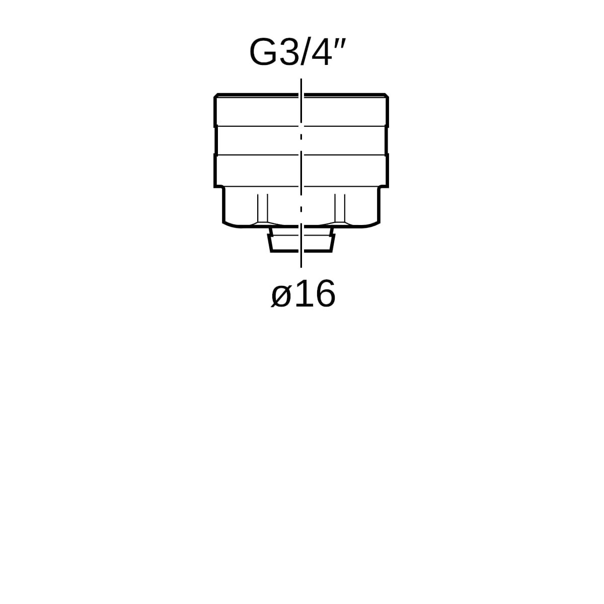 Geberit Mepla Anschlussverschraubung für Eurokonus d16-EuG3/4 641.534.22.2