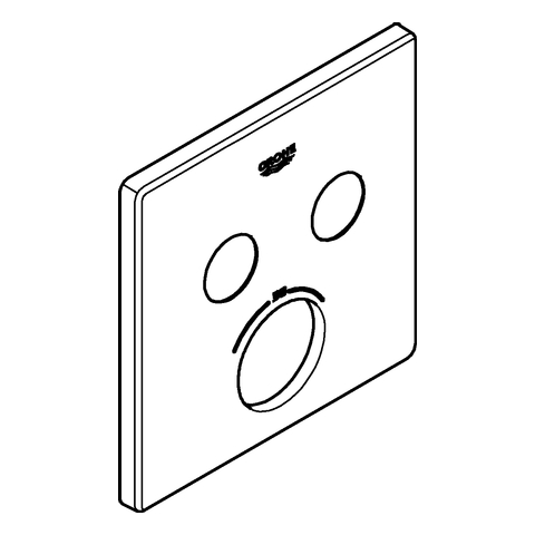 Grohe Rosette für SmartControl UP- Thermostat mit 2 Absperrventile chrom 49039000