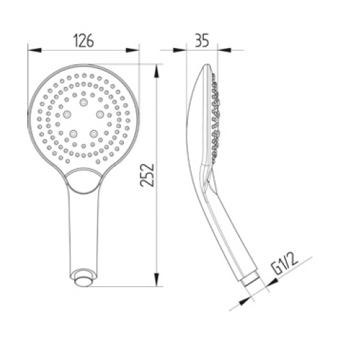 Avenarius Handbrause 3-fach verstellbar 9007361040
