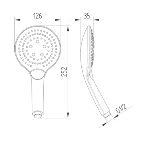 Avenarius Handbrause 3-fach verstellbar 9007361010