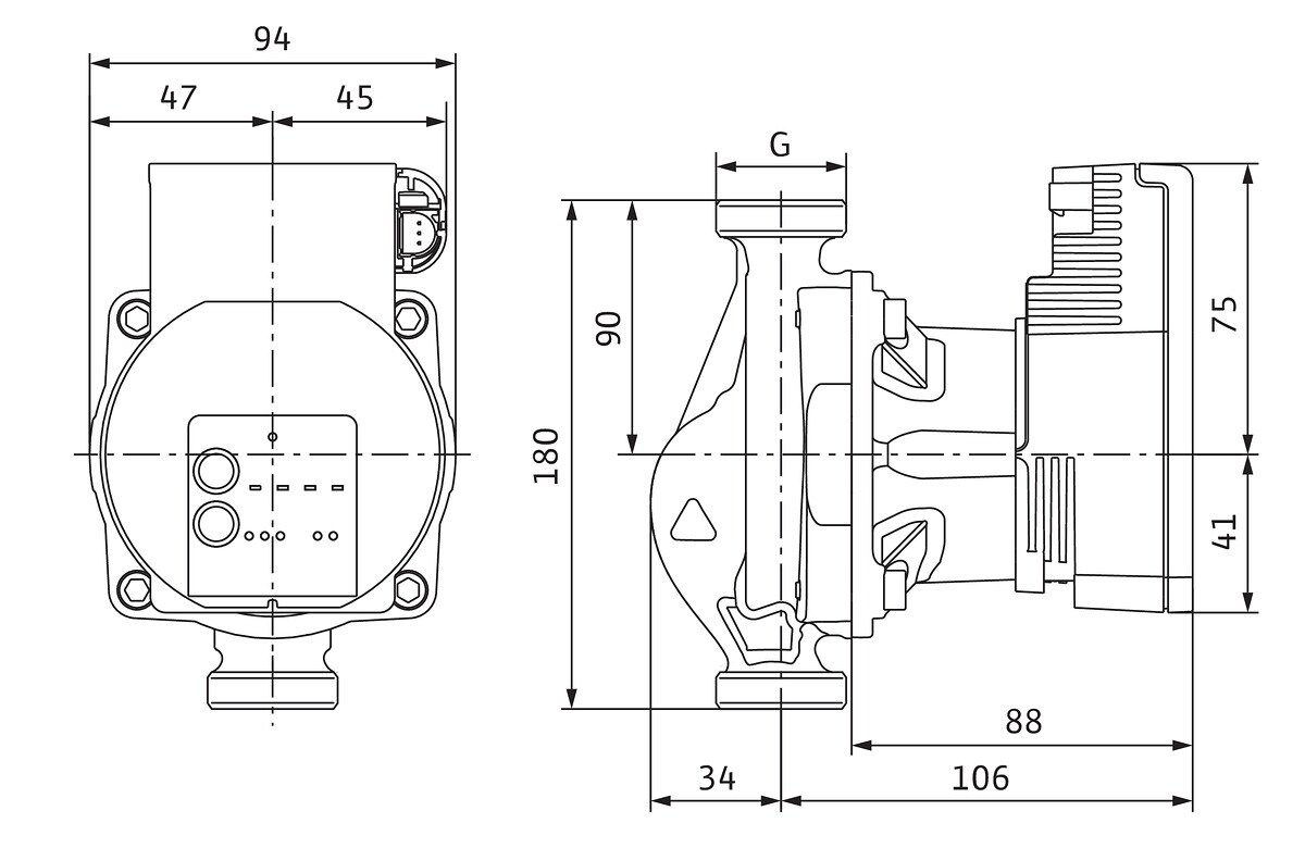 Wilo Varios PICO-STG 15/1-13-180,G1,1x230V, 180mm Hocheffizienzpumpe Nassläufer 4232747