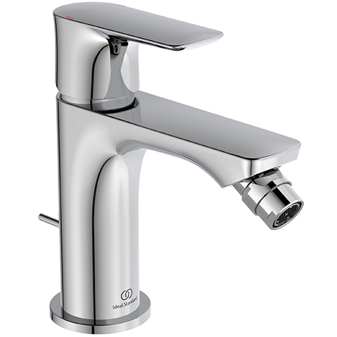 Ideal Standard Bidetarmatur Connect Air Ausladung 114mm, mit Ablaufgarnitur, chrom A7030AA