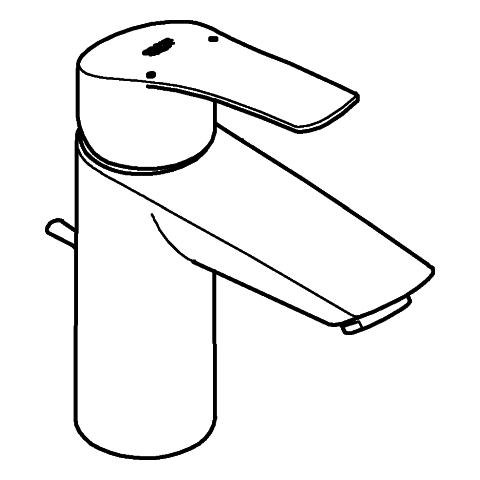 Grohe Einhand-Waschtisch-Batterie Eurosmart S-Size chrom Hybrid-Zugstangen-Ablaufgarnitur 23456003
