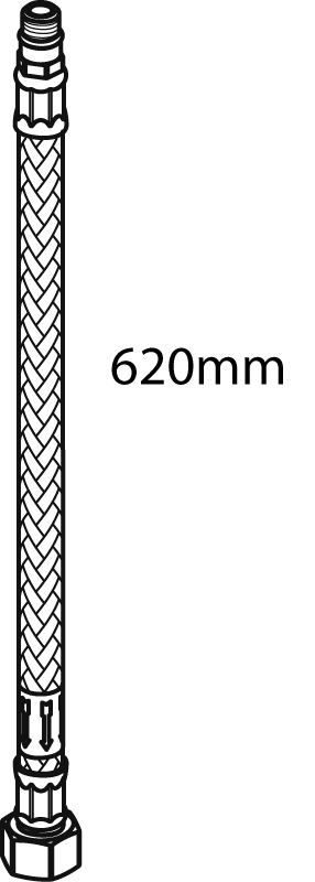 Ideal Standard flexibler Schlauch, G3/8, M8X1 B960364NU