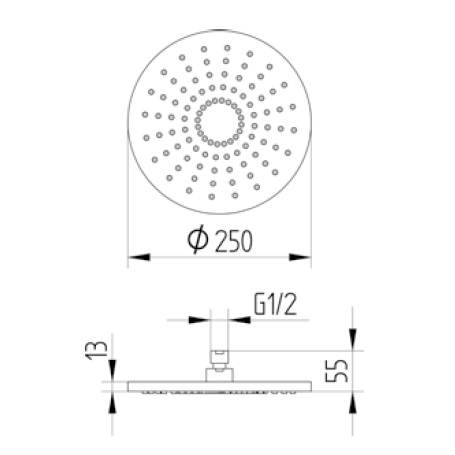 Avenarius Regenbrause 250 x 13mm 9006918010