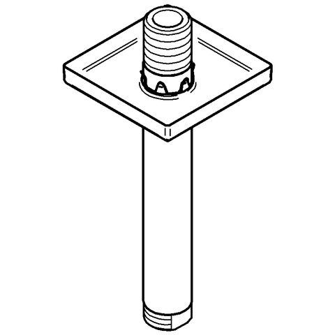 Grohe Rainshower Deckenauslass chrom, eckige Rosette, Länge 142mm 27485000