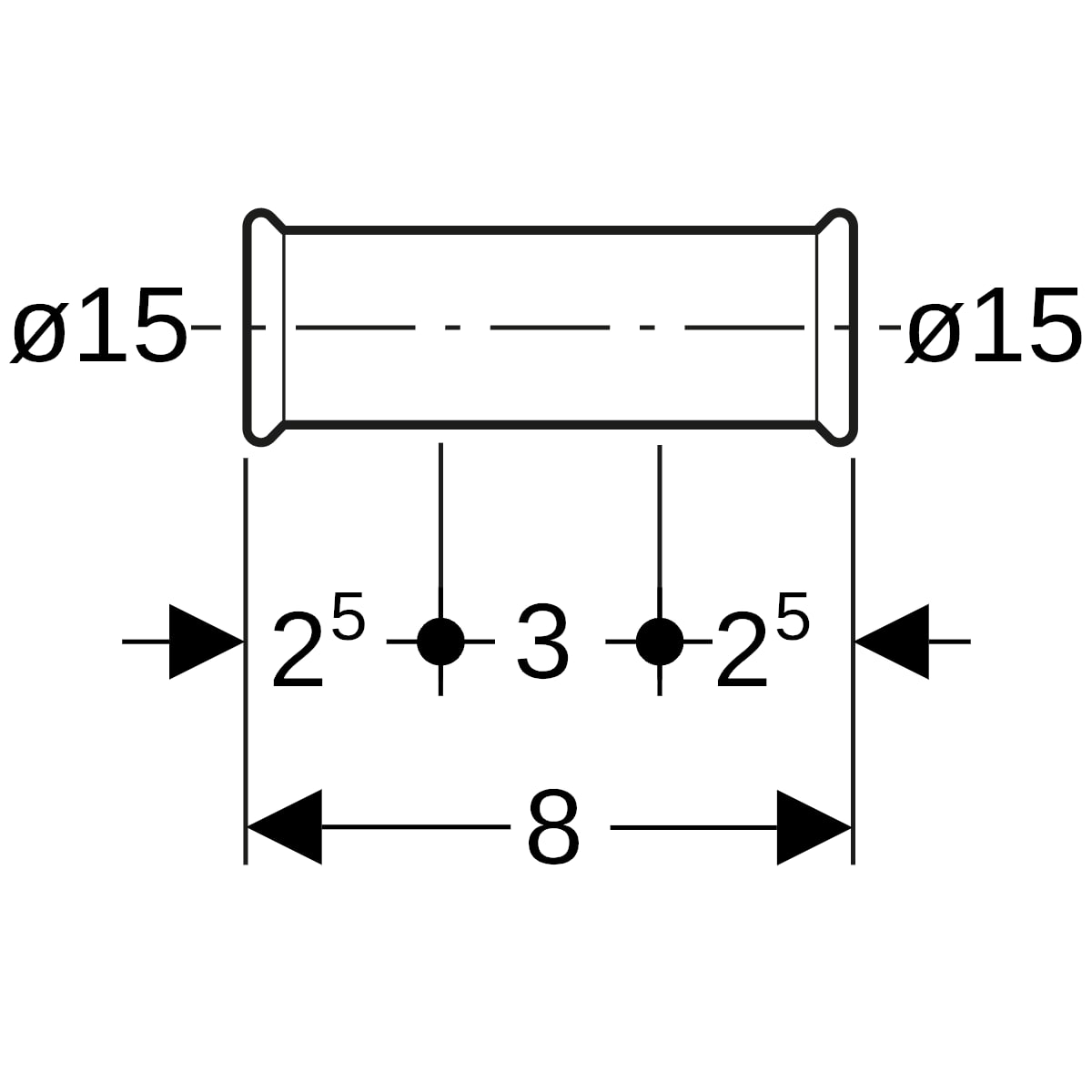 Geberit Mapress Edelstahl Schiebemuffe d15 (LABS-frei) 82102