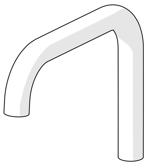 Hansa Auslauf L=181mm Ausladung 170mm 59914103