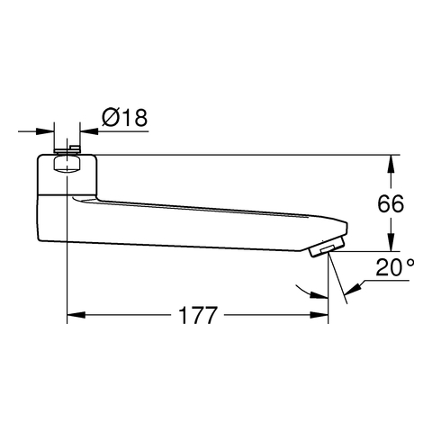 Grohe Auslauf Ausladung: 175mm chrom 13138000