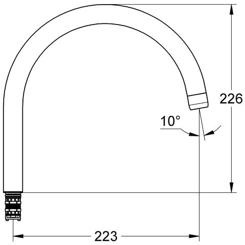 Grohe Auslauf chrom für Einhandmischer 13043000