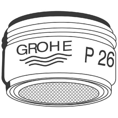 Grohe Laminarstrahlregler 9l/min bei 3,5 bar M24x1 chrom 13960000