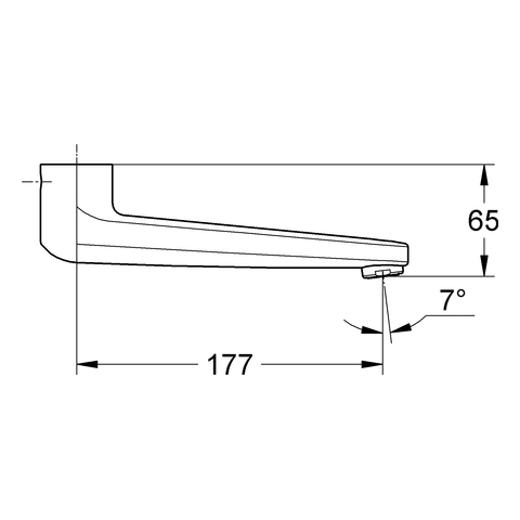 Grohe Gussauslauf chrom für Einhandmischer 13270000