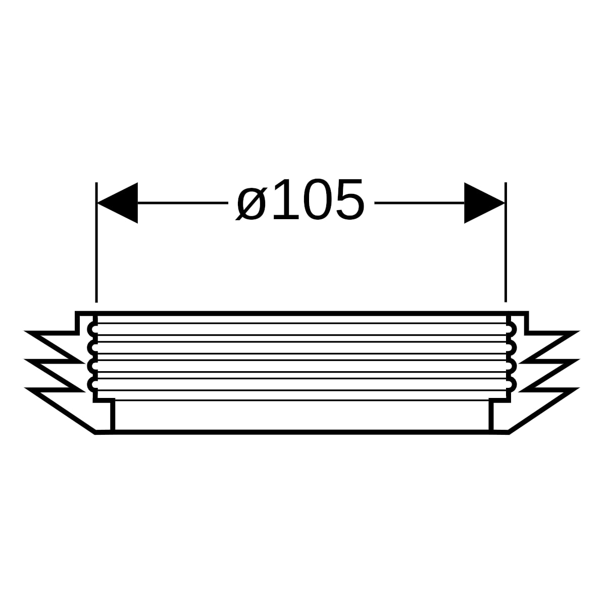 Geberit Manschette EPDM für d105 d 120x125mm 152.497.00.1